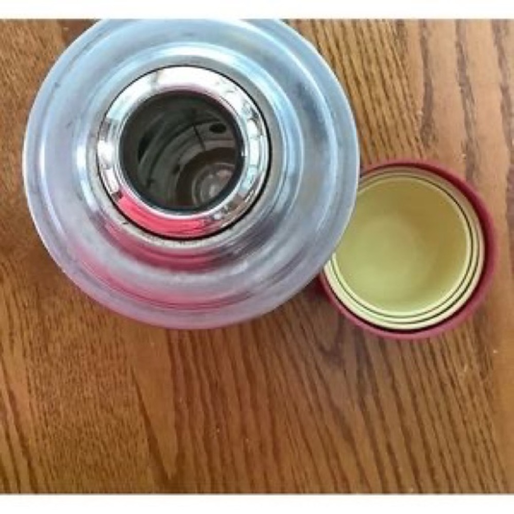 Thermos yellow with red and black stripe insulated bottle - Picture 6 of 6
